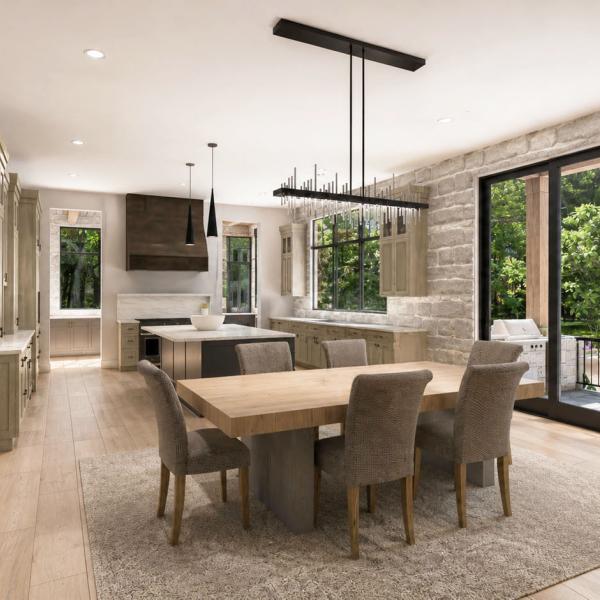 3D rendering of dining room