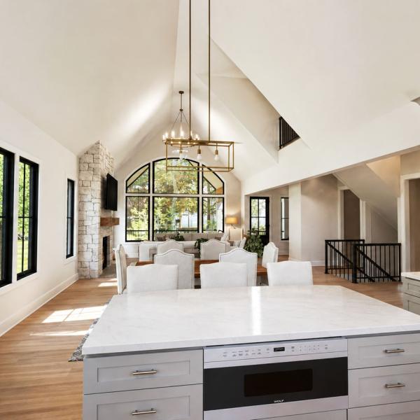 Kitchen with island